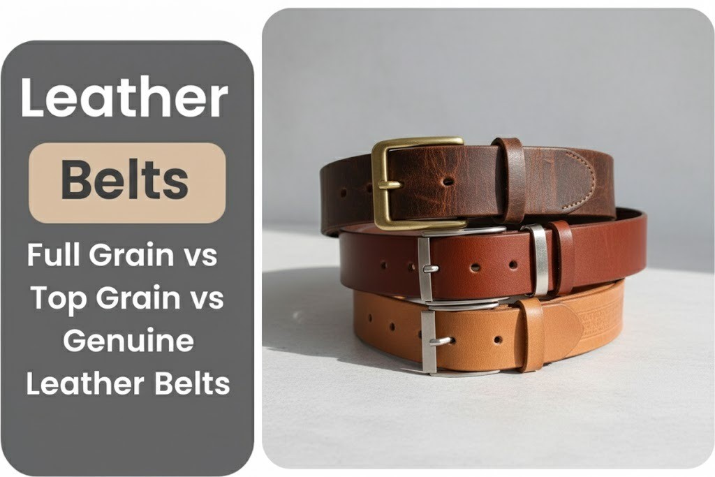 Full Grain vs Top Grain vs Genuine Leather Belts