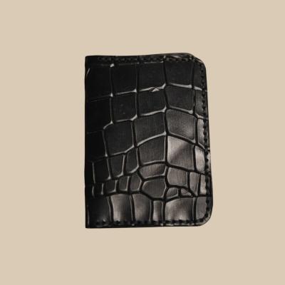 Black Crocodile Pattern Leather Wallet