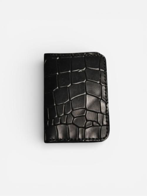 Black Crocodile Pattern Leather Wallet