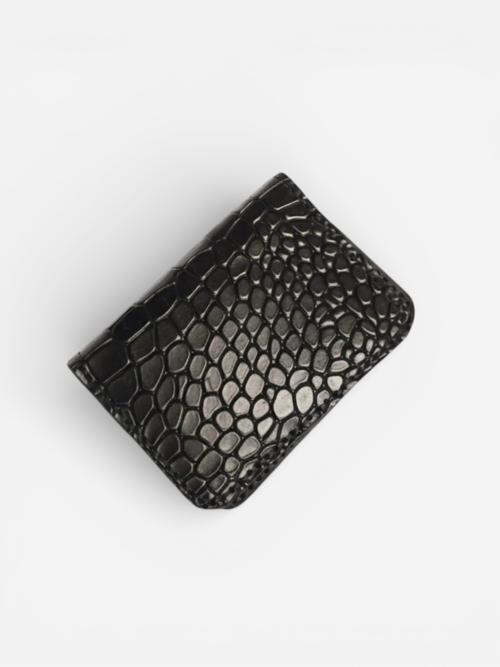 Black Crocodile Pattern Leather Wallet