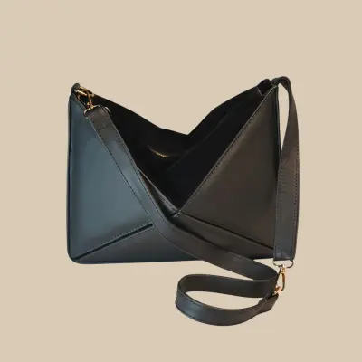 Geometric Origami Leather Bag