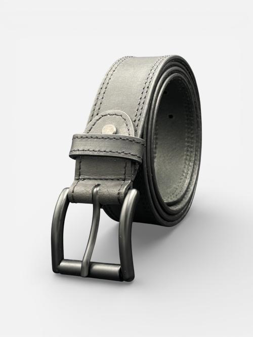 Men's Double Stitch Cowhide Leather Belt