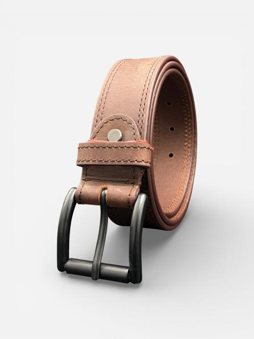 Men's Double Stitch Cowhide Leather Belt