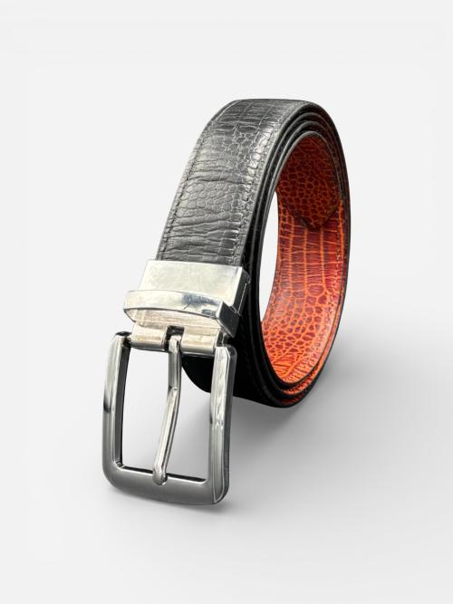 Reversible Crocodile Leather Belt